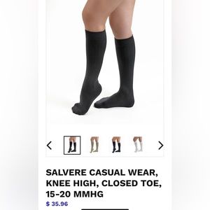 2 pair Salvere knee high compression socks